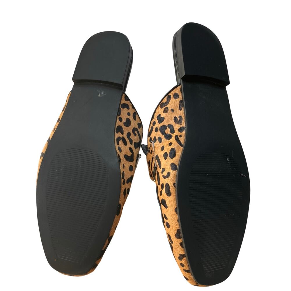 Steve Madden Kori Leopard Print Cow Hair Horsebit Mules Size 10M - Picture 4 of 7